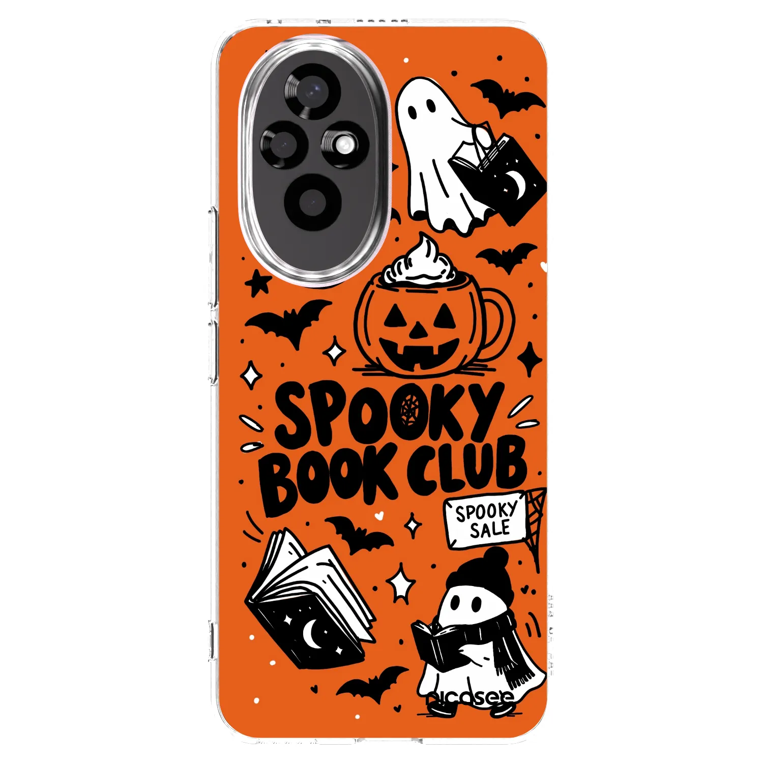 Picasee silikonový průhledný obal pro Honor 200 Pro 5G - Spooky book club