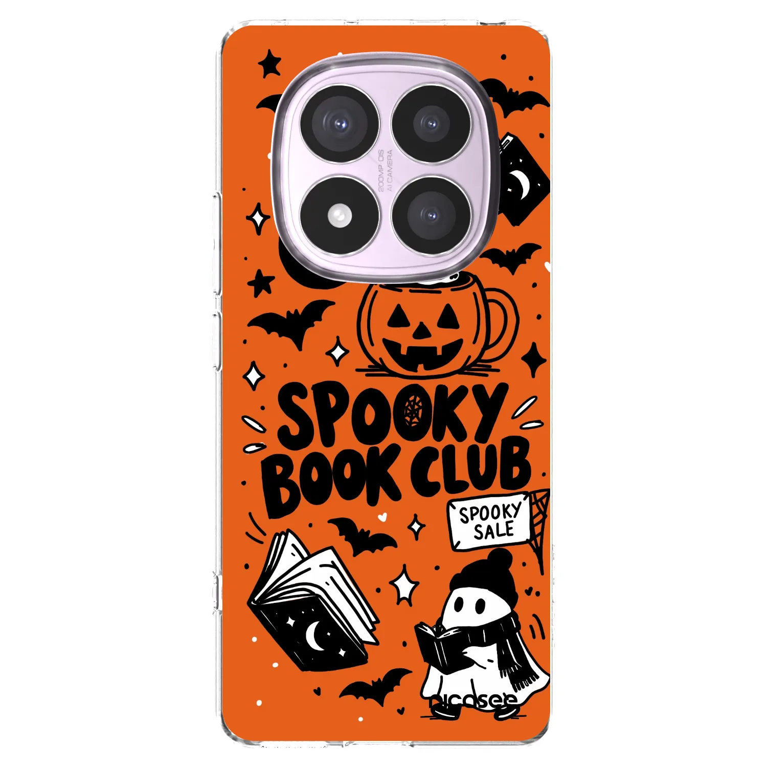 Picasee silikonový průhledný obal pro Xiaomi Redmi Note 14 Pro 5G - Spooky book club