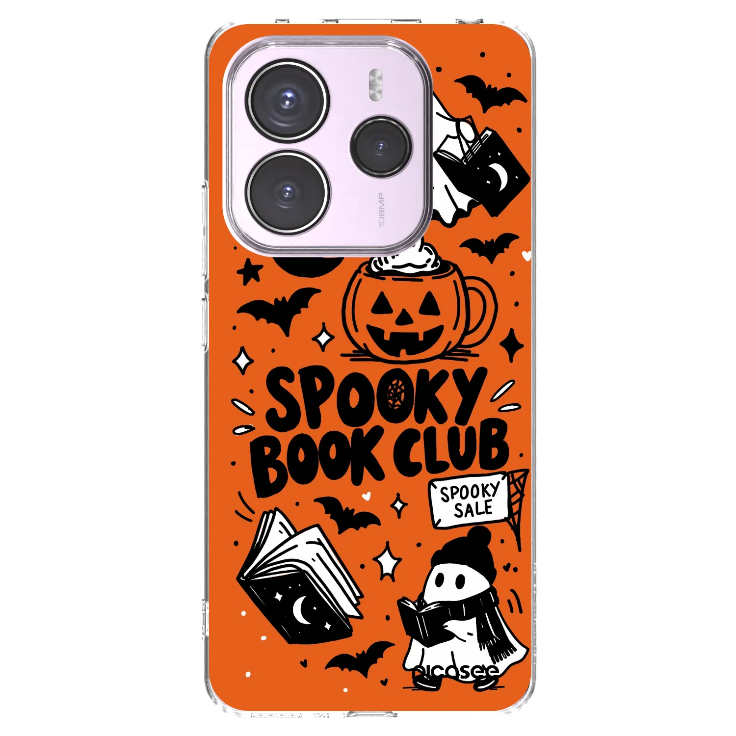 Picasee silikonový průhledný obal pro Xiaomi Redmi Note 14 5G - Spooky book club