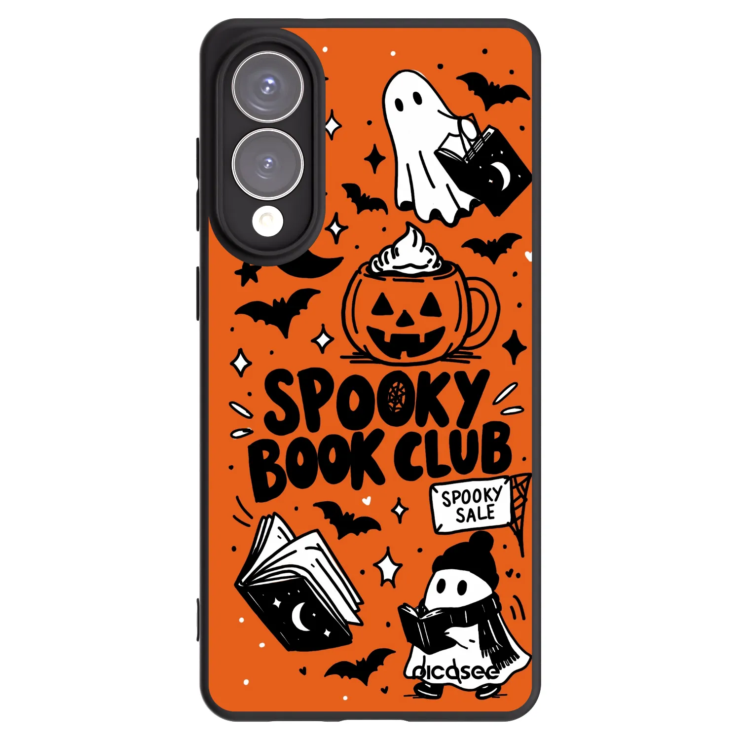 Picasee silikonový černý obal pro Samsung Galaxy S25 Edge 5G - Spooky book club