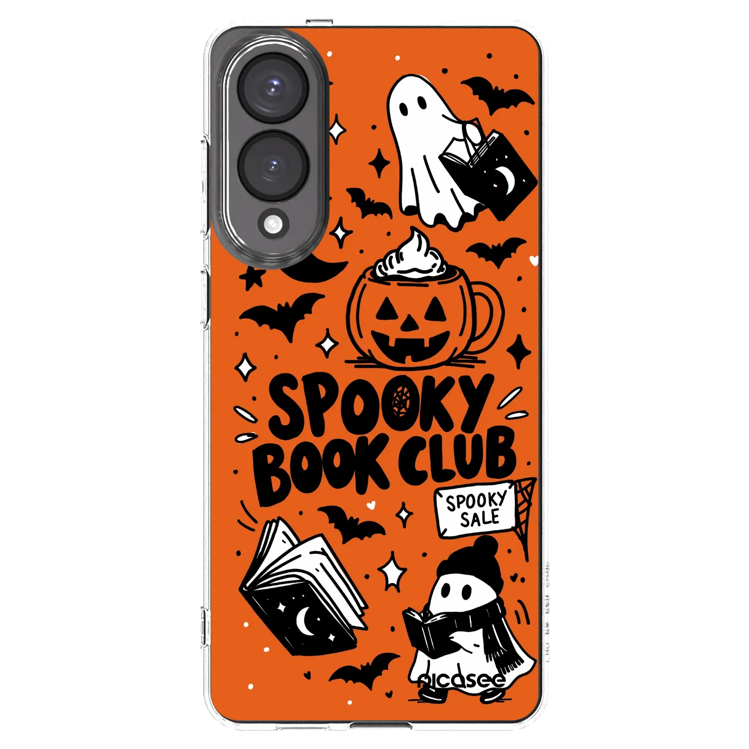 Picasee silikonový průhledný obal pro Samsung Galaxy S25 Edge 5G - Spooky book club