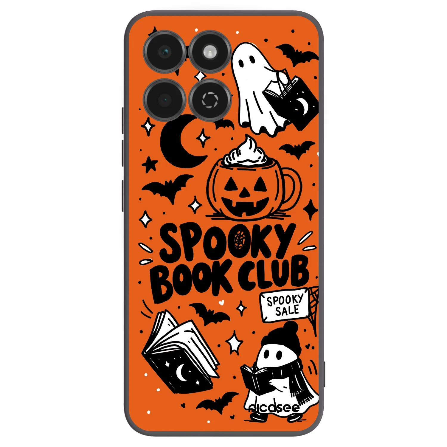 Picasee silikonový černý obal pro Honor 200 Smart 5G - Spooky book club