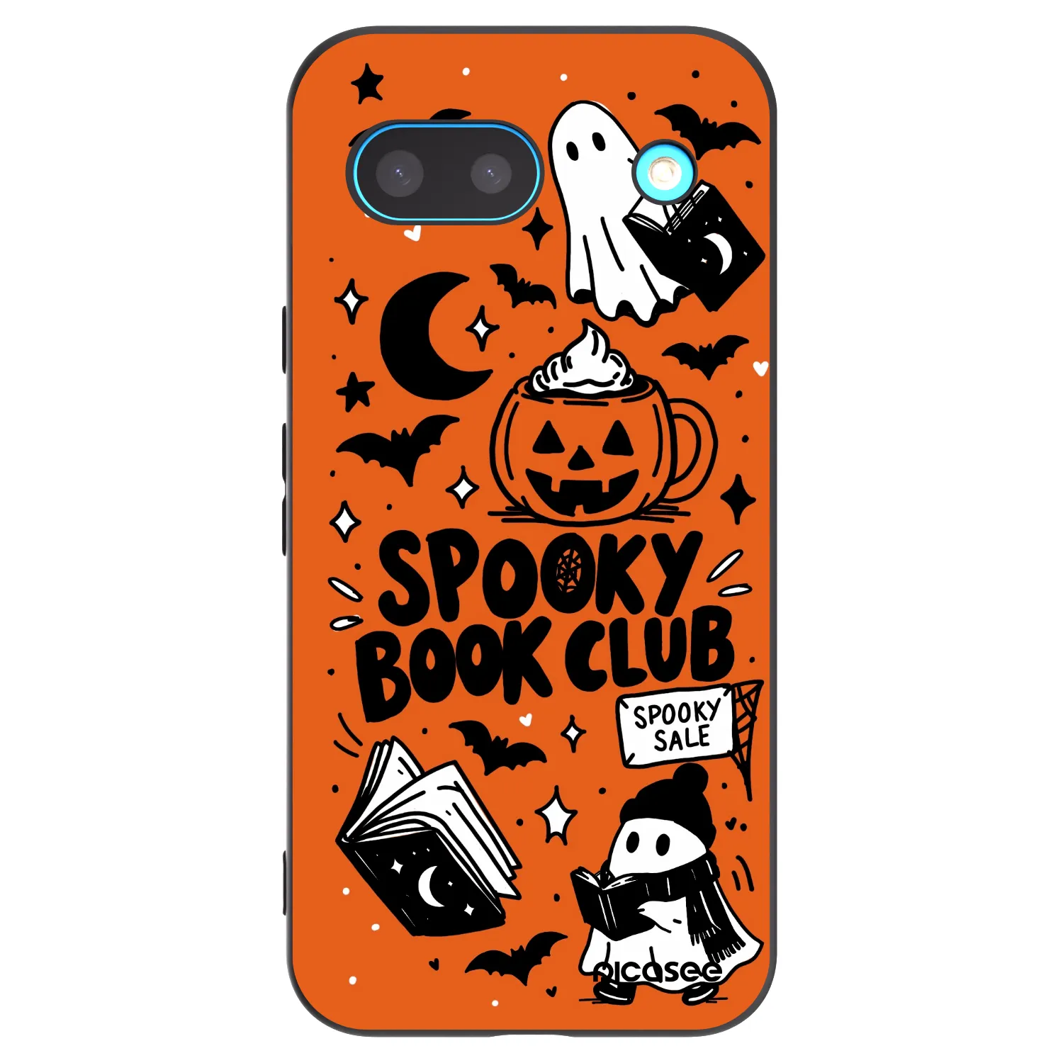 Picasee silikonový černý obal pro Google Pixel 8a - Spooky book club