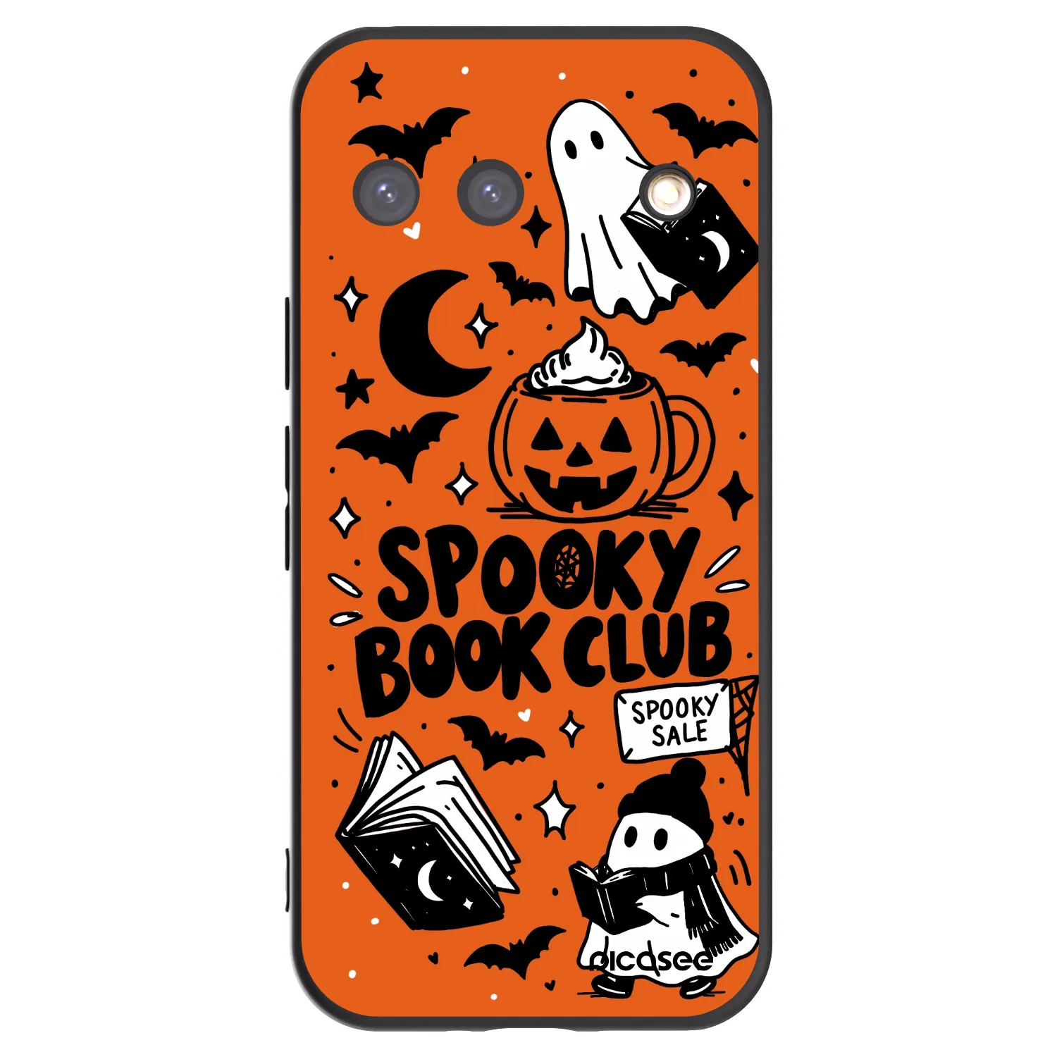 Picasee silikonový černý obal pro Google Pixel 9 - Spooky book club