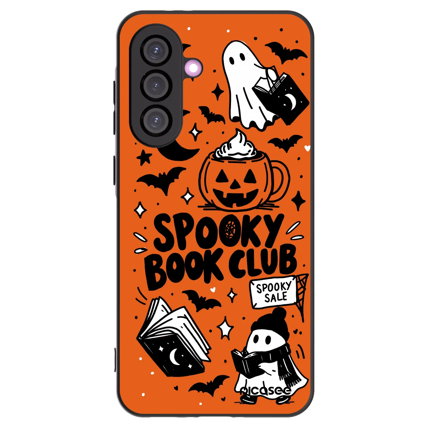 Picasee silikonový černý obal pro Samsung Galaxy A36 5G - Spooky book club