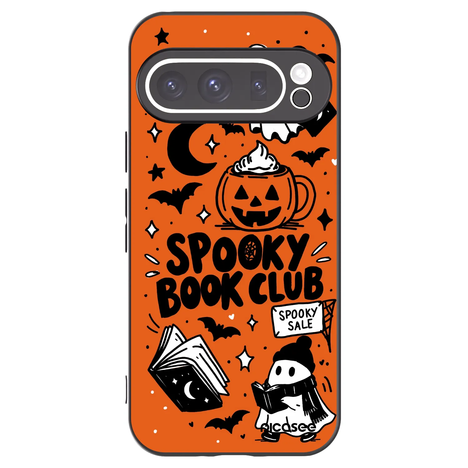 Picasee silikonový černý obal pro Google Pixel 9 Pro - Spooky book club