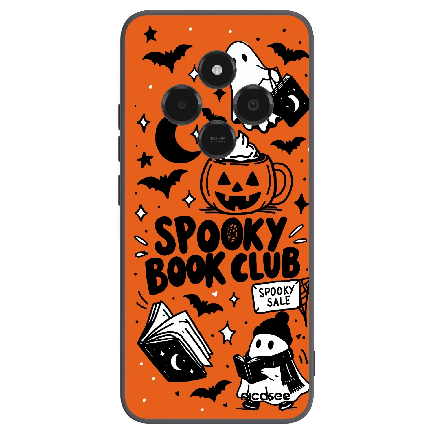 Picasee silikonový černý obal pro Xiaomi Poco C75 - Spooky book club