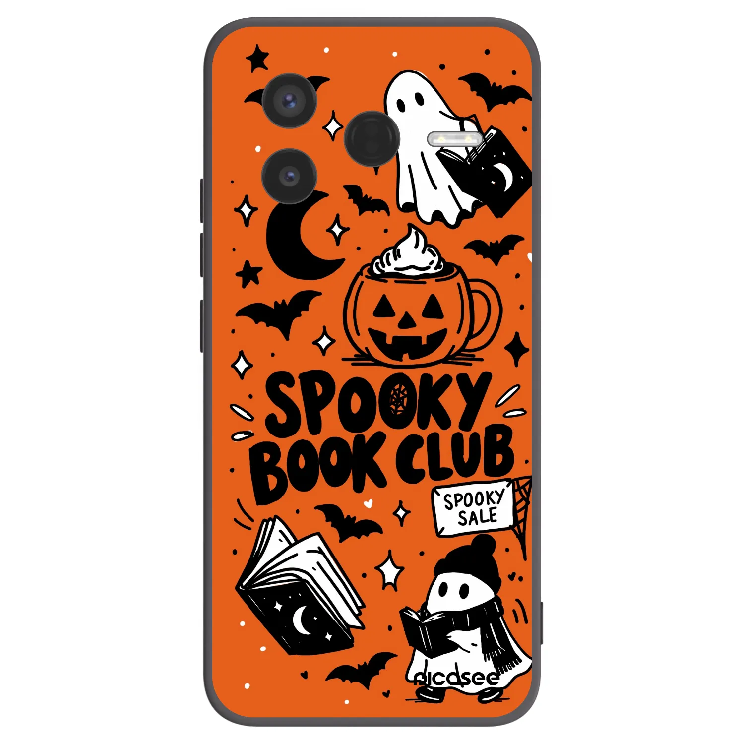 Picasee silikonový černý obal pro Xiaomi Poco F7 Pro 5G - Spooky book club