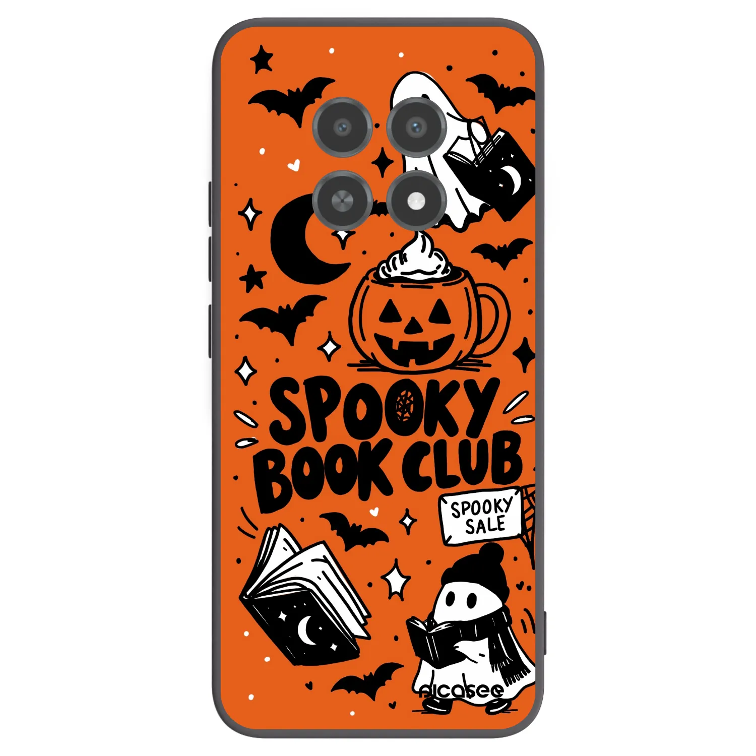 Picasee silikonový černý obal pro Realme 12X - Spooky book club