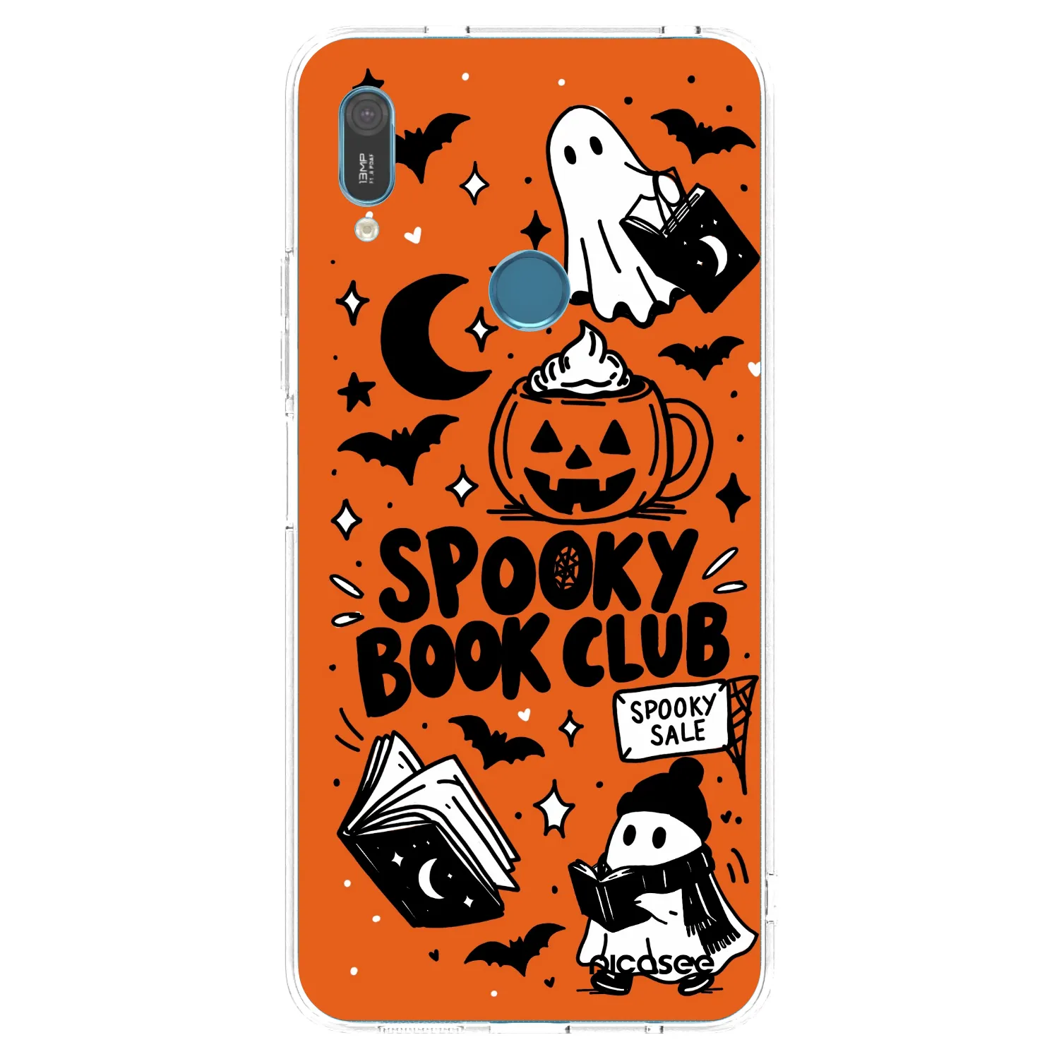 Picasee silikonový průhledný obal pro Huawei Y6 2019 - Spooky book club