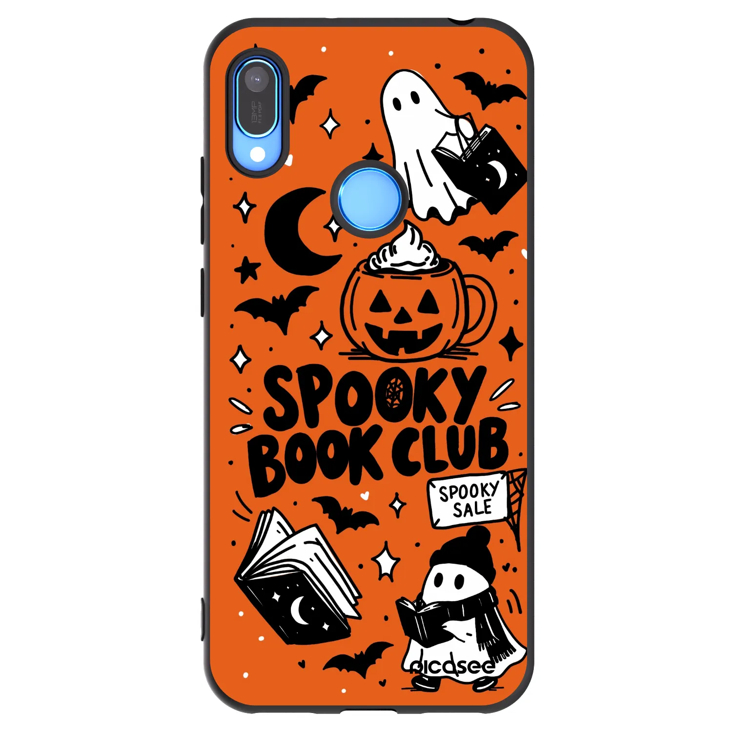 Picasee silikonový černý obal pro Huawei Y6 2019 - Spooky book club
