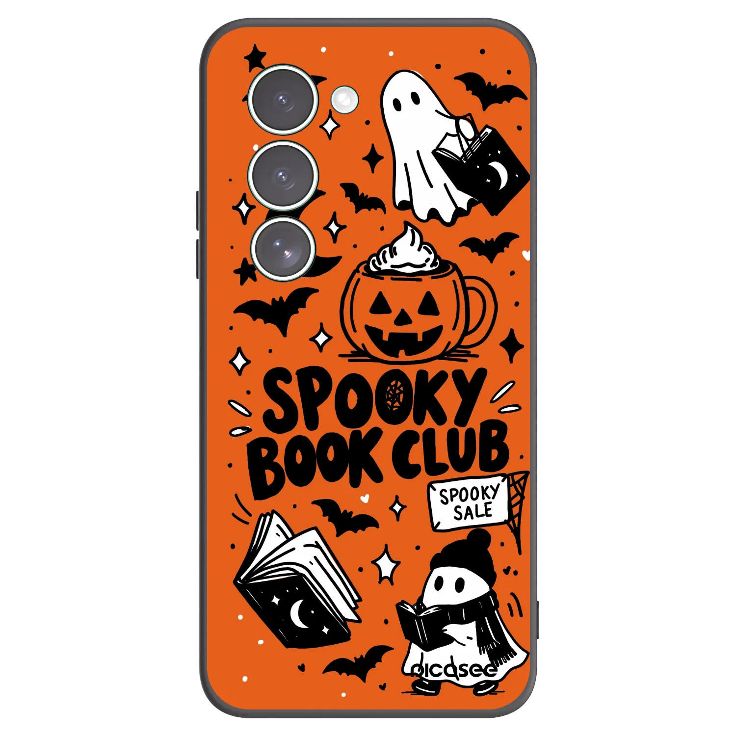 Picasee silikonový černý obal pro Xiaomi Redmi 15 5G - Spooky book club