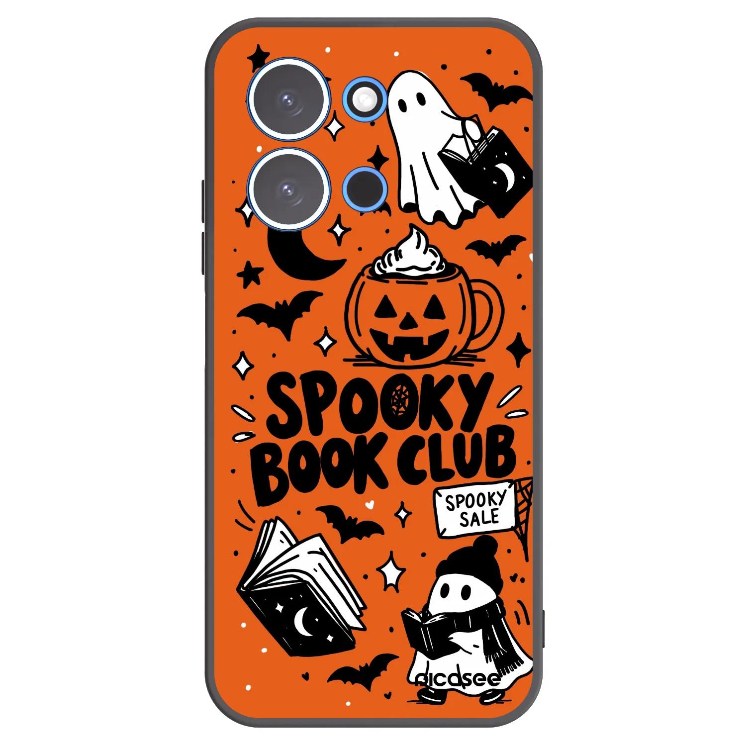 Picasee silikonový černý obal pro Xiaomi Redmi 15C 4G - Spooky book club