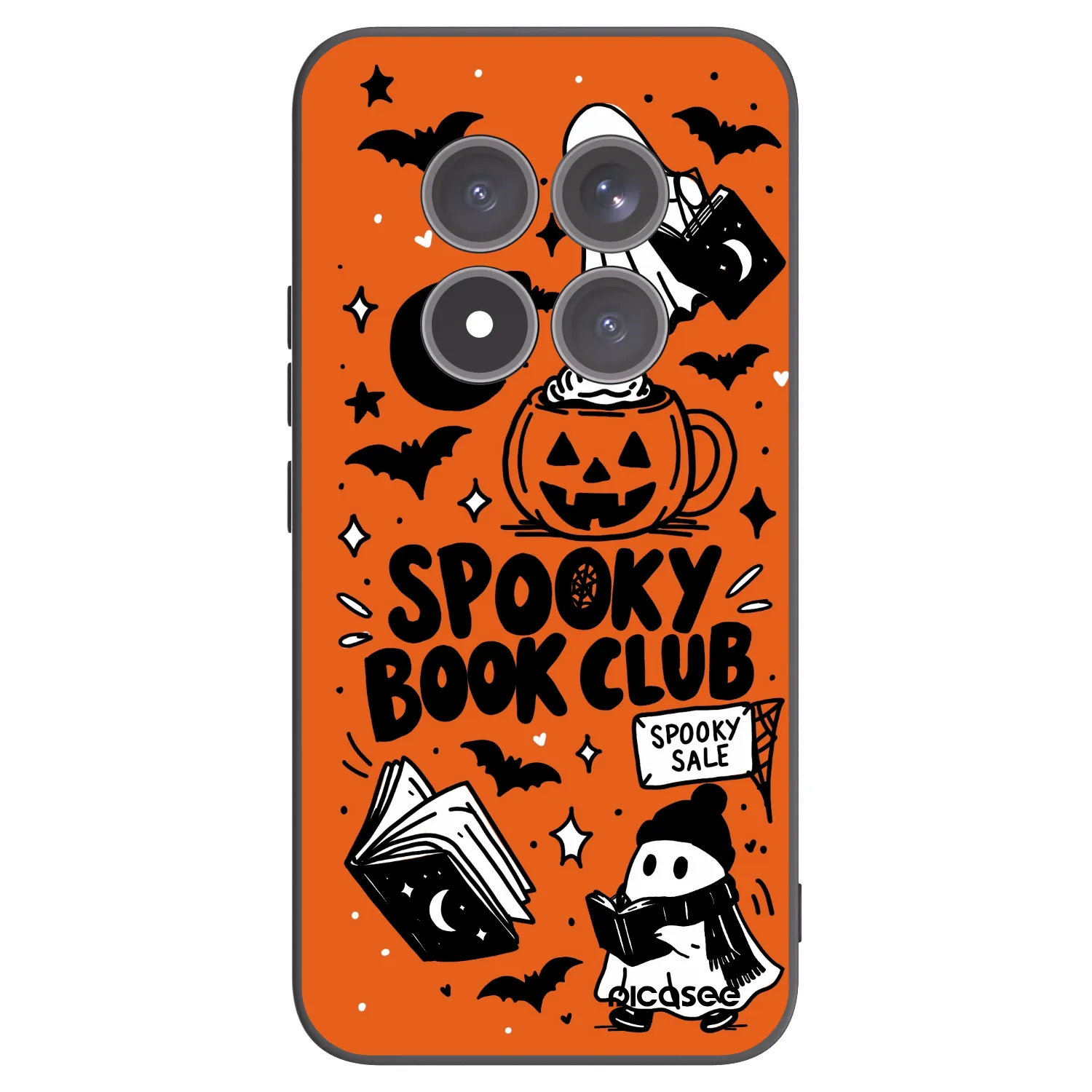 Picasee silikonový černý obal pro Xiaomi Redmi Note 15 Pro+ - Spooky book club
