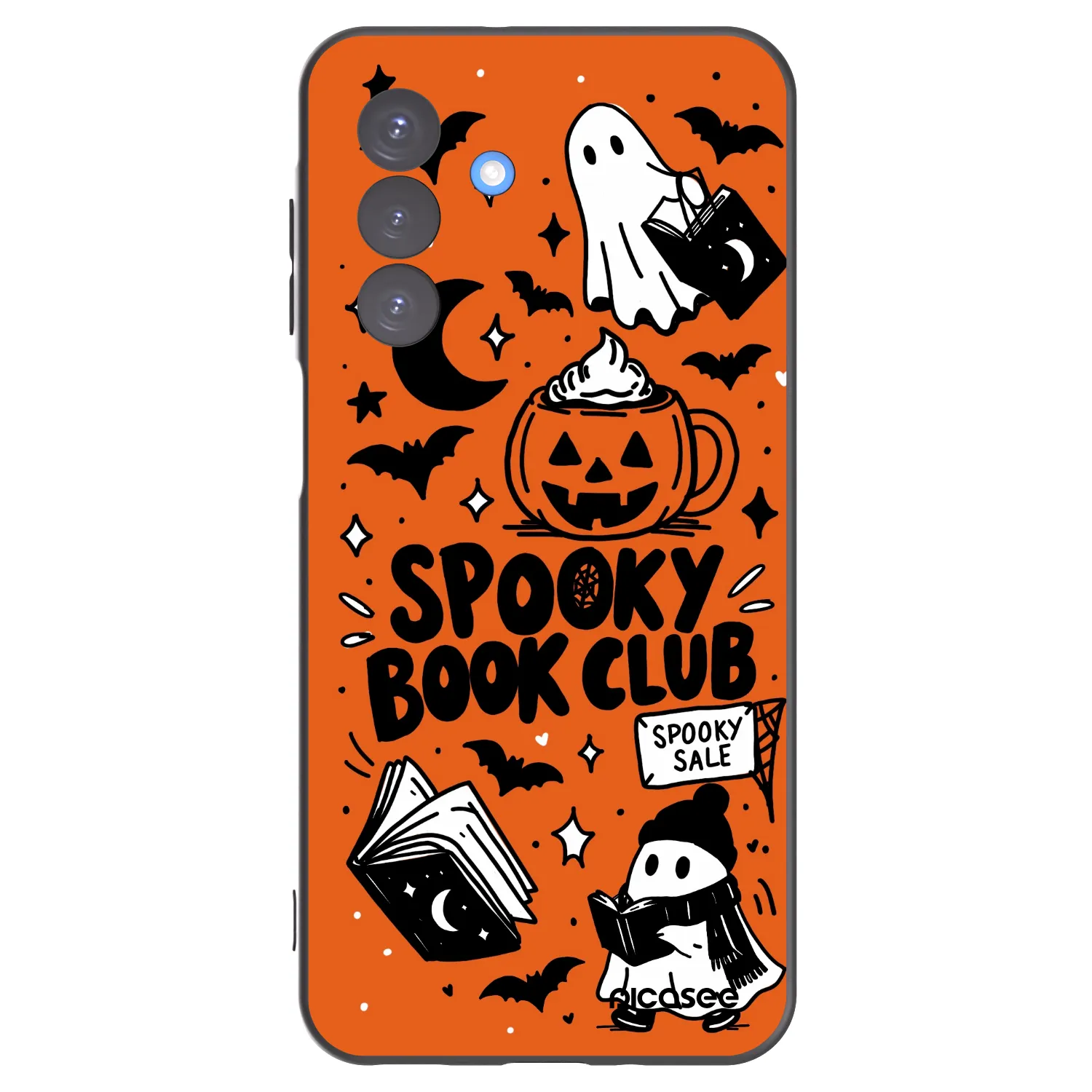 Picasee silikonový černý obal pro Samsung Galaxy A17 5G - Spooky book club