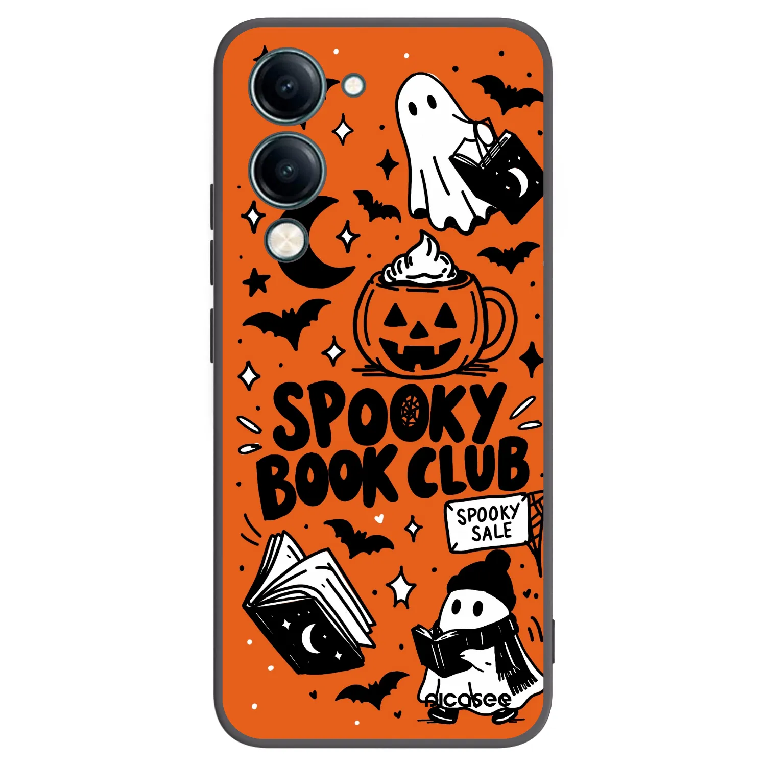 Picasee silikonový černý obal pro Vivo Y29s 5G - Spooky book club