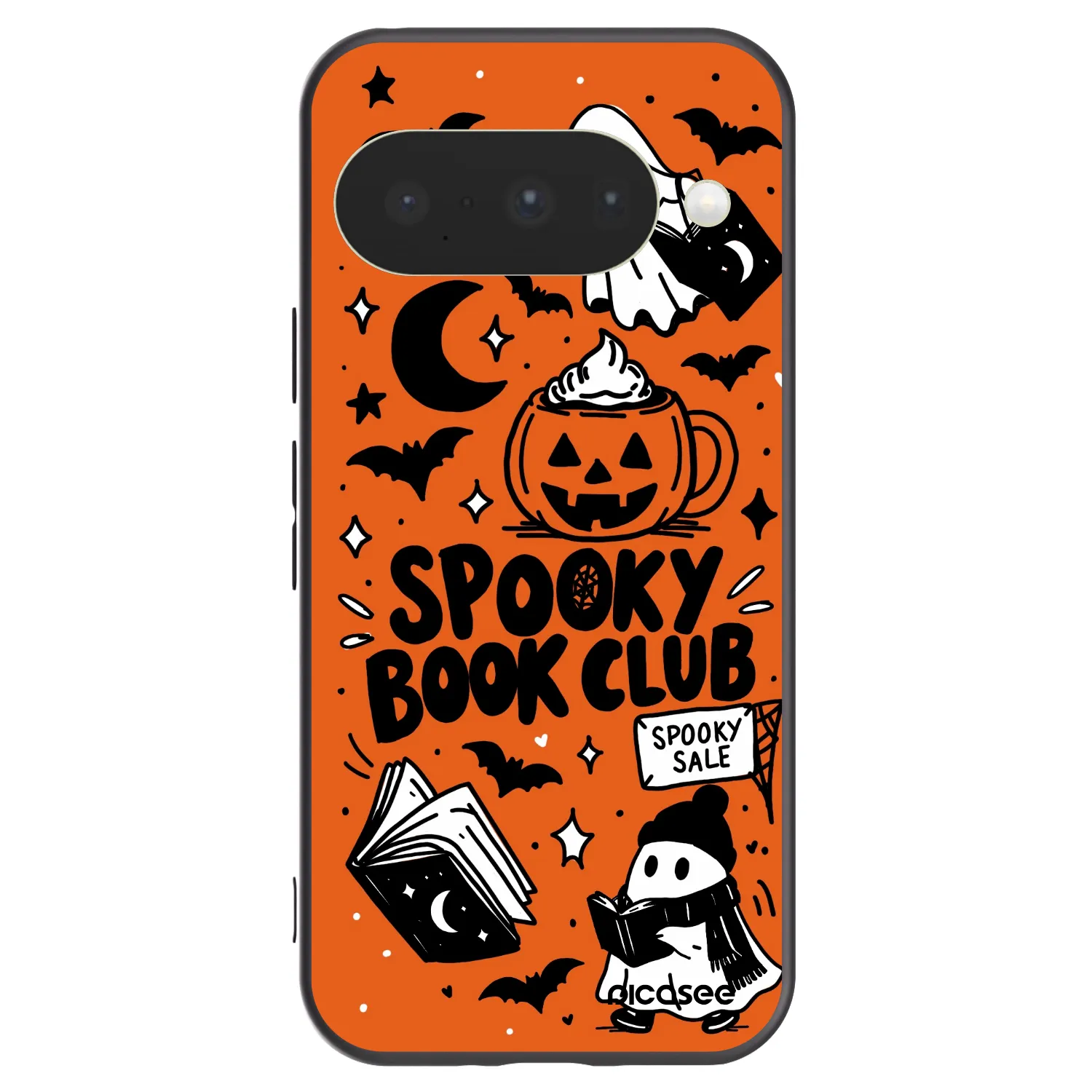 Picasee silikonový černý obal pro Google Pixel 10 - Spooky book club