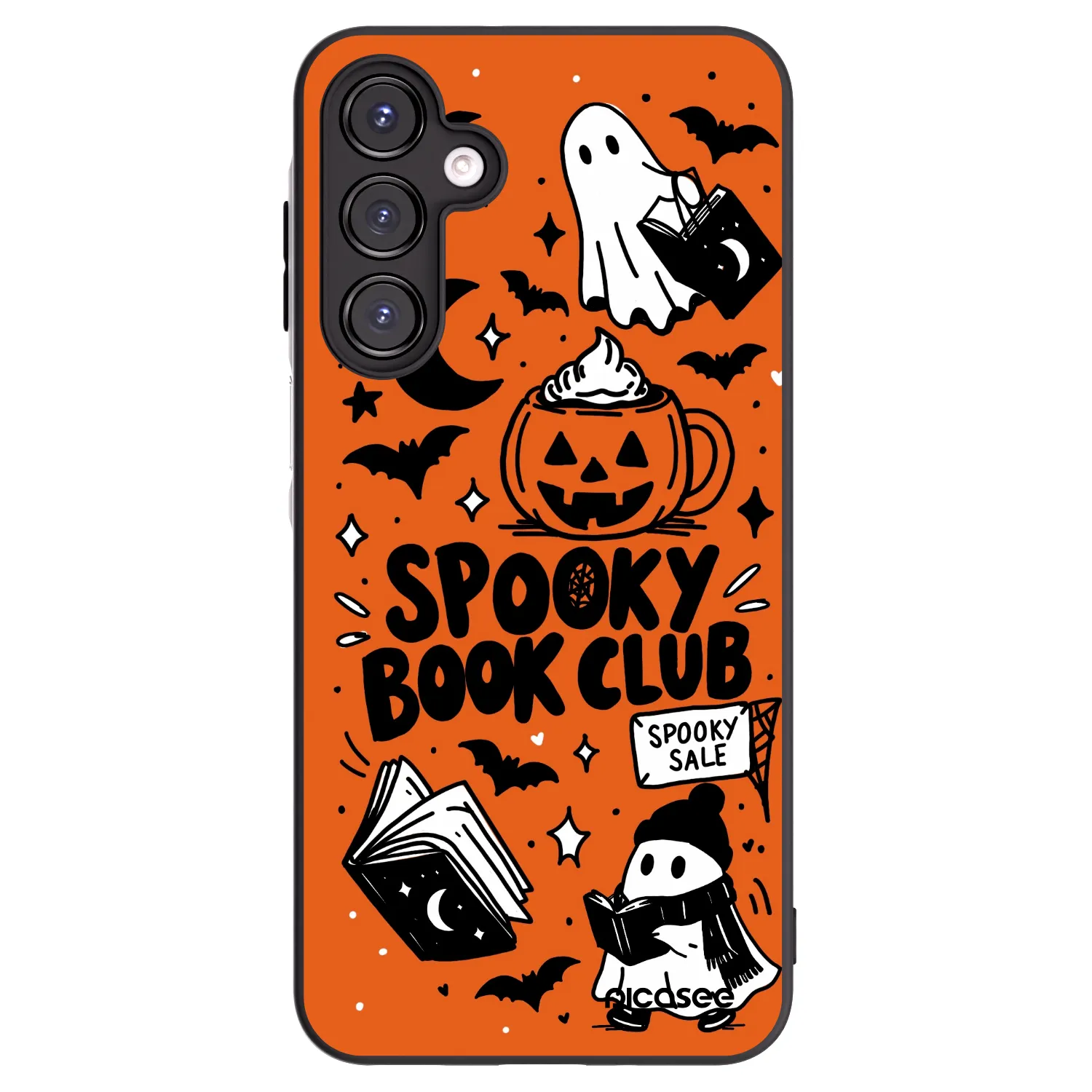 Picasee silikonový černý obal pro Samsung Galaxy A16 4G - Spooky book club