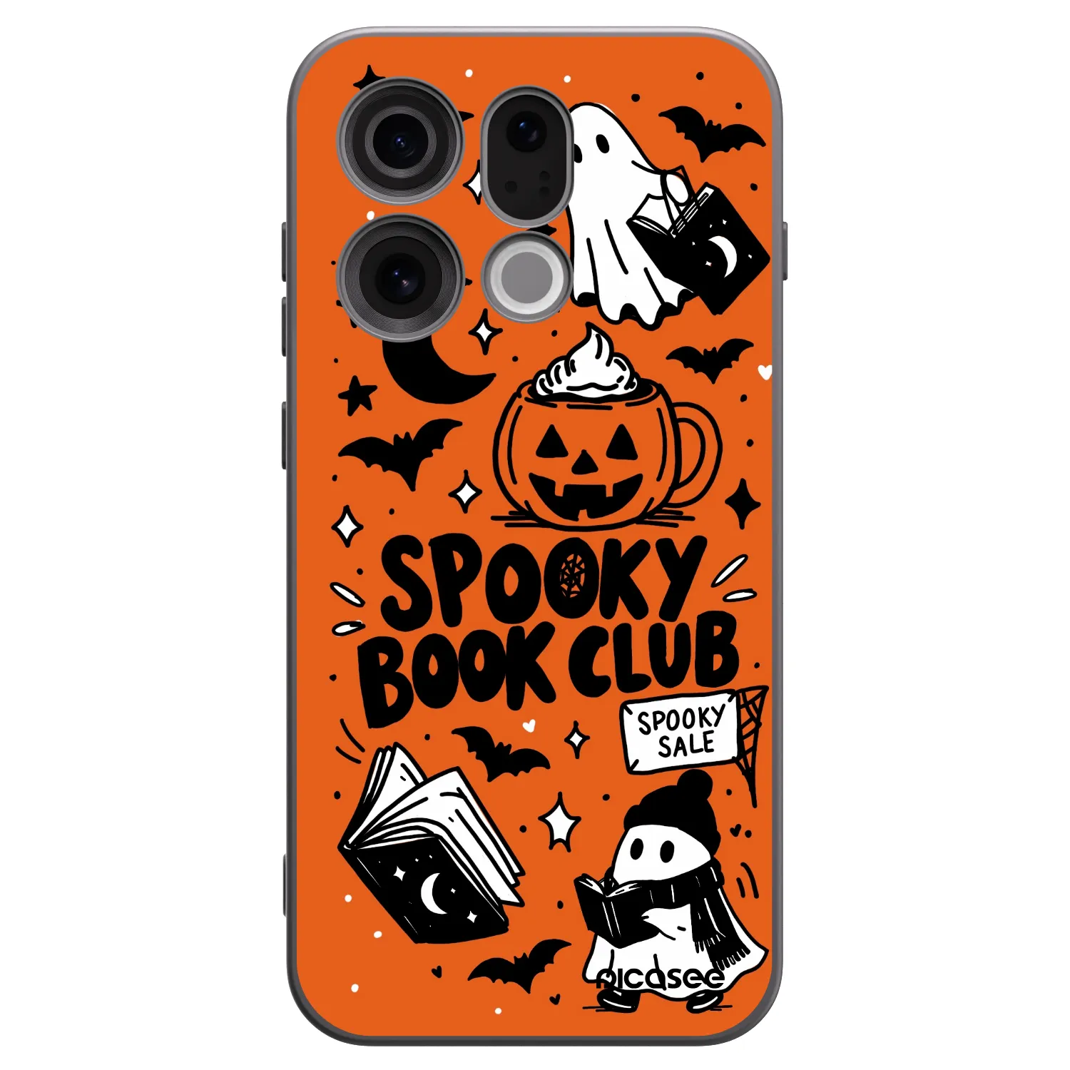 Picasee silikonový černý obal pro OPPO Find X9 - Spooky book club