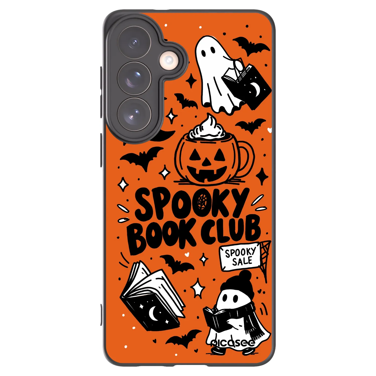Picasee silikonový černý obal pro Samsung Galaxy S26+ - Spooky book club