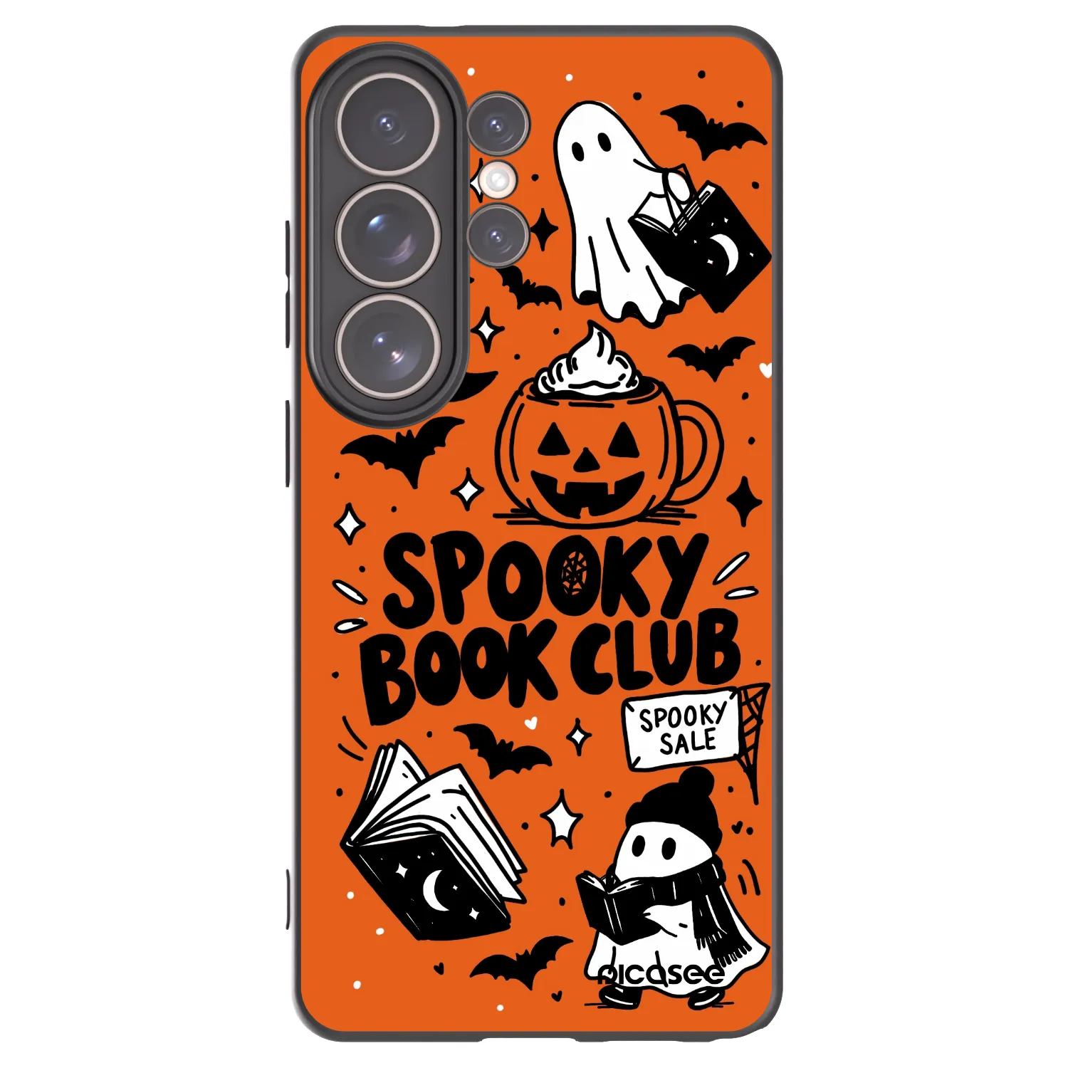 Picasee silikonový černý obal pro Samsung Galaxy S26 Ultra - Spooky book club