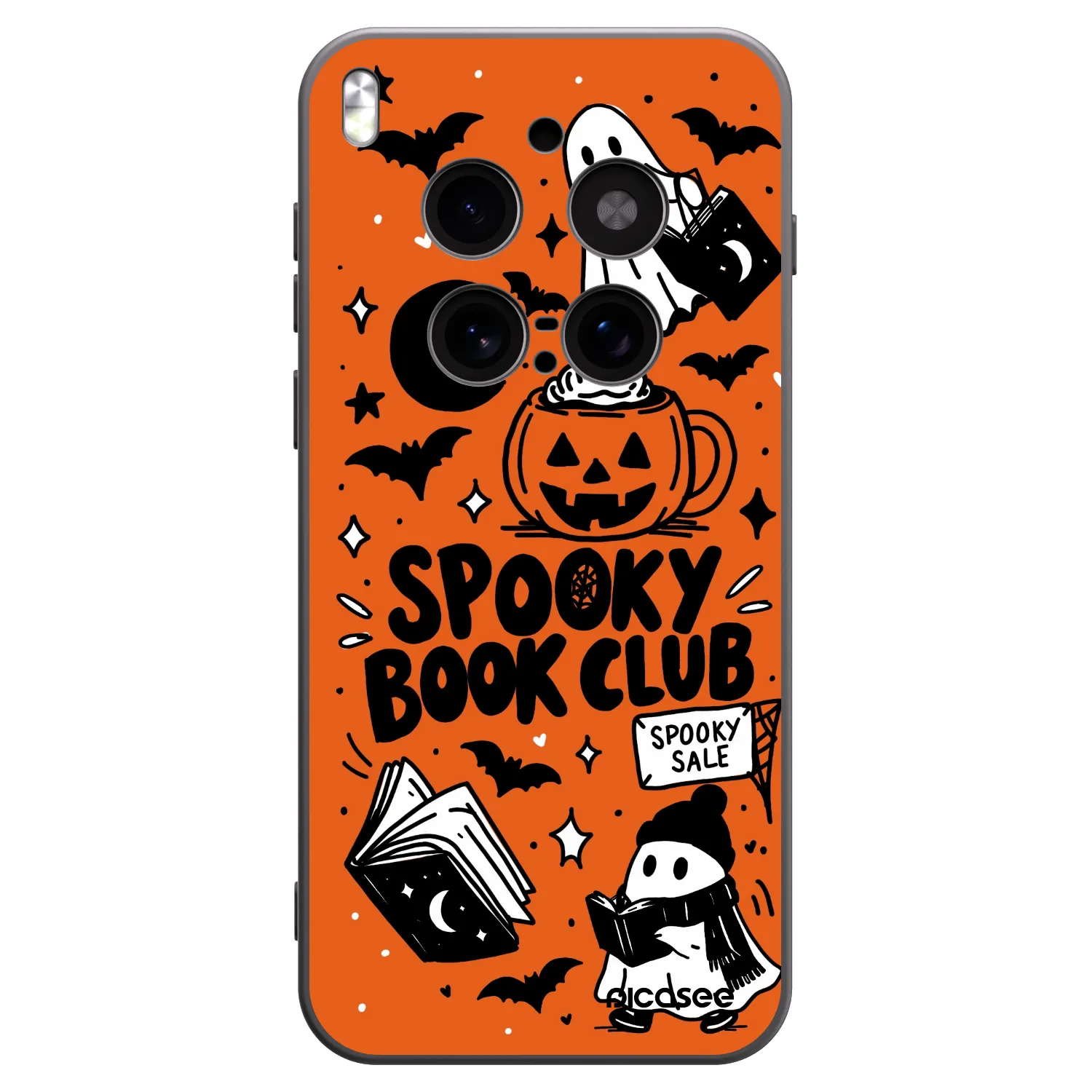 Picasee silikonový černý obal pro Vivo X300 Pro - Spooky book club