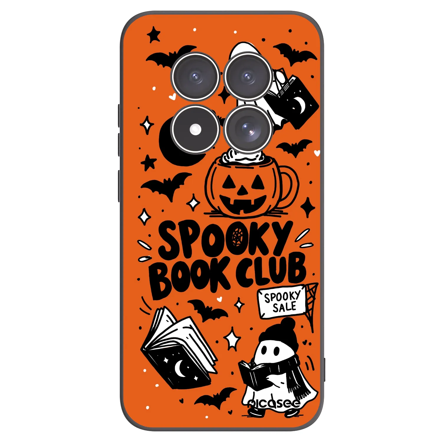 Picasee silikonový černý obal pro Xiaomi Redmi Note 15 Pro 5G - Spooky book club