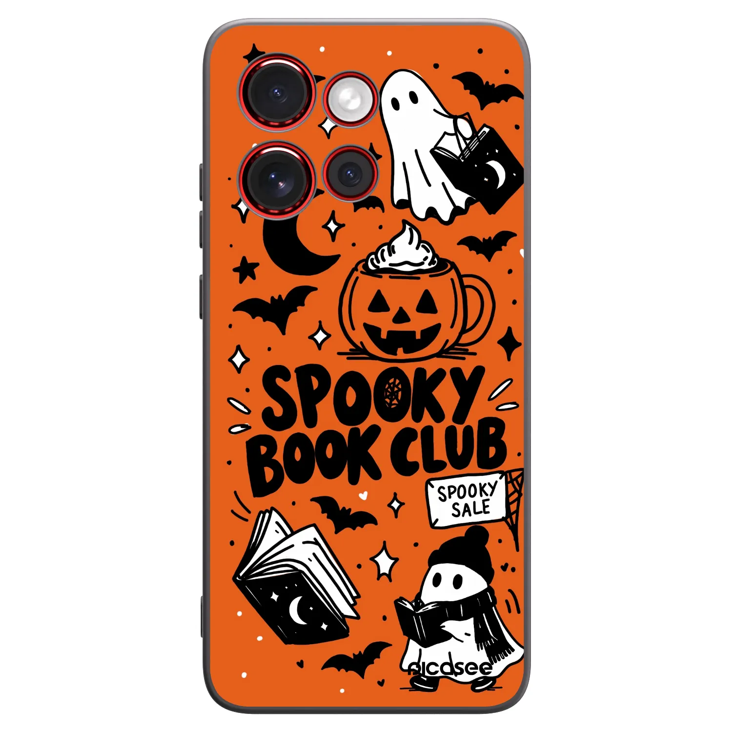 Picasee silikonový černý obal pro Motorola Edge 60 Neo 5G - Spooky book club