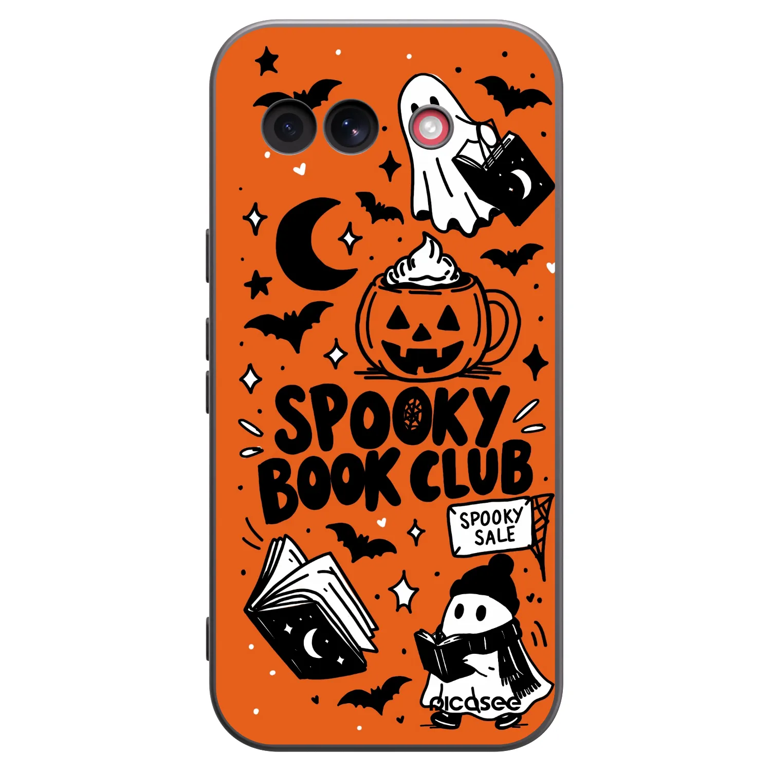 Picasee silikonový černý obal pro Google Pixel 10a - Spooky book club