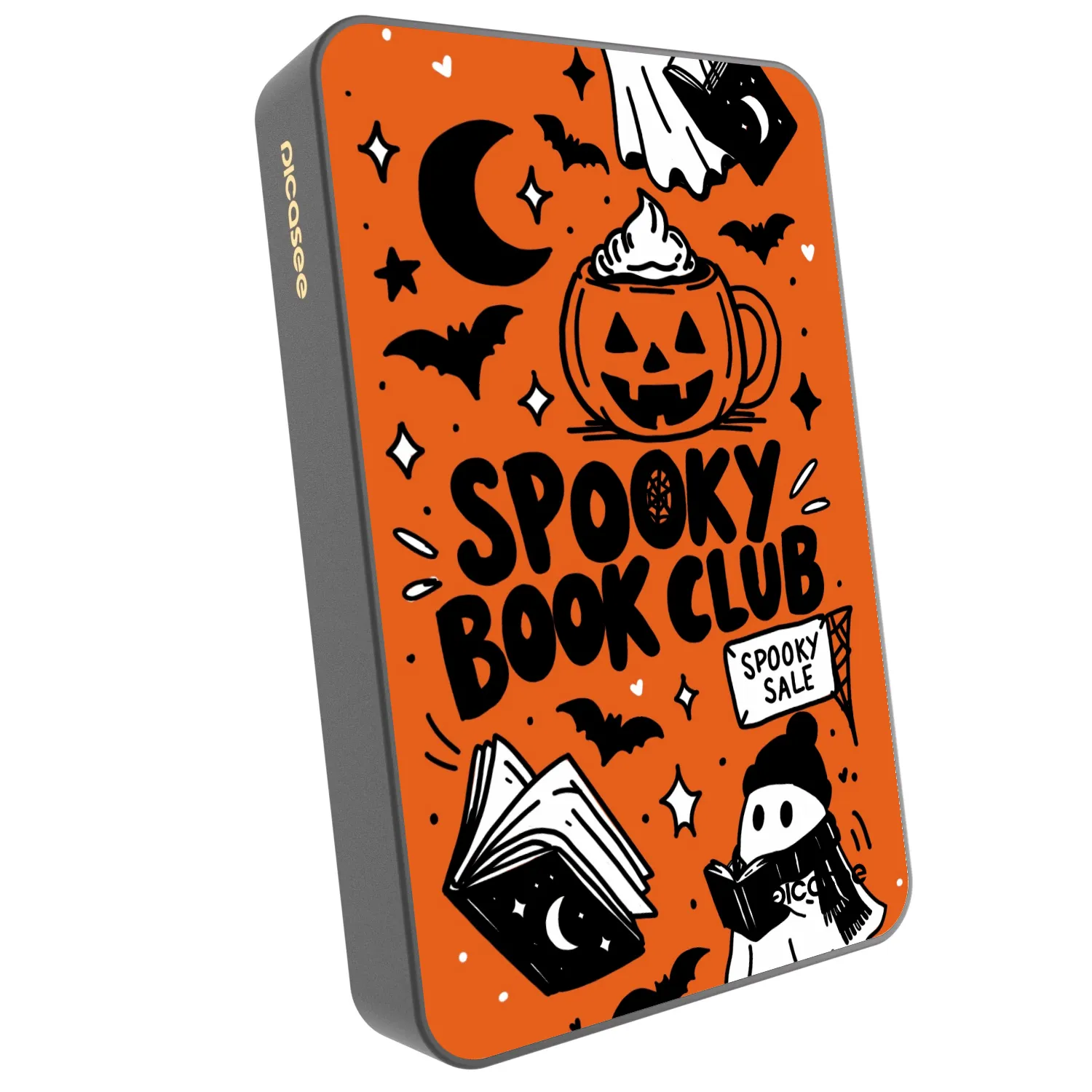 Picasee Powerbanka s MagSafe 10 000 mAh Šedá - Spooky book club