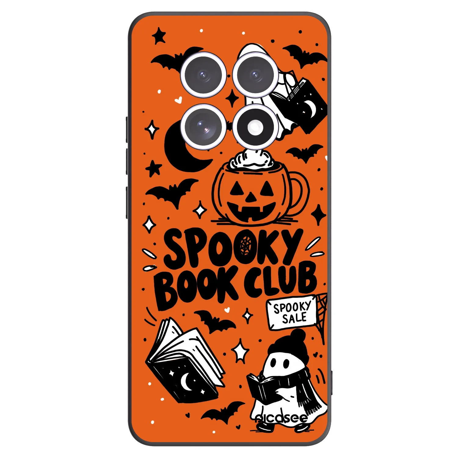 Picasee silikonový černý obal pro Xiaomi Redmi Note 15 5G - Spooky book club