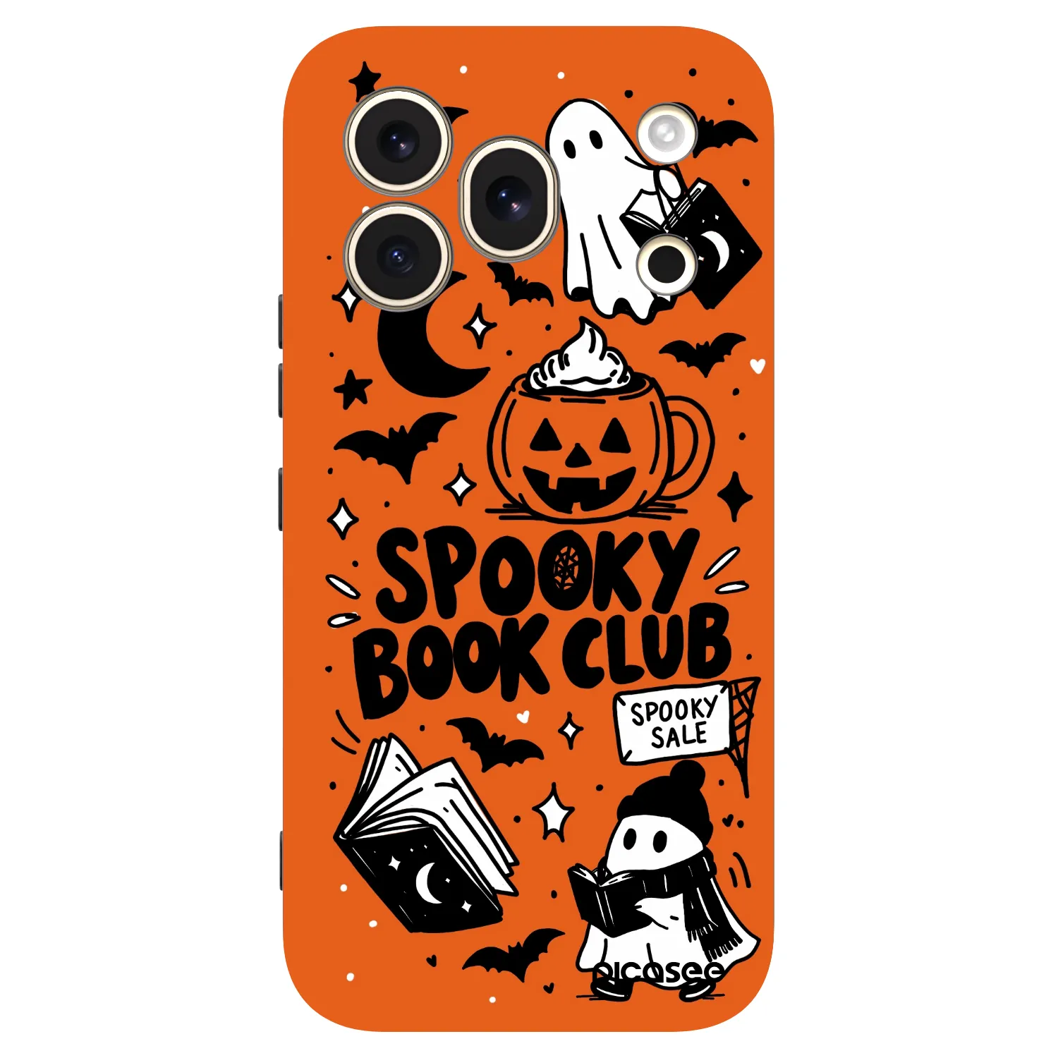 Picasee silikonový černý obal pro Honor 600 Pro - Spooky book club