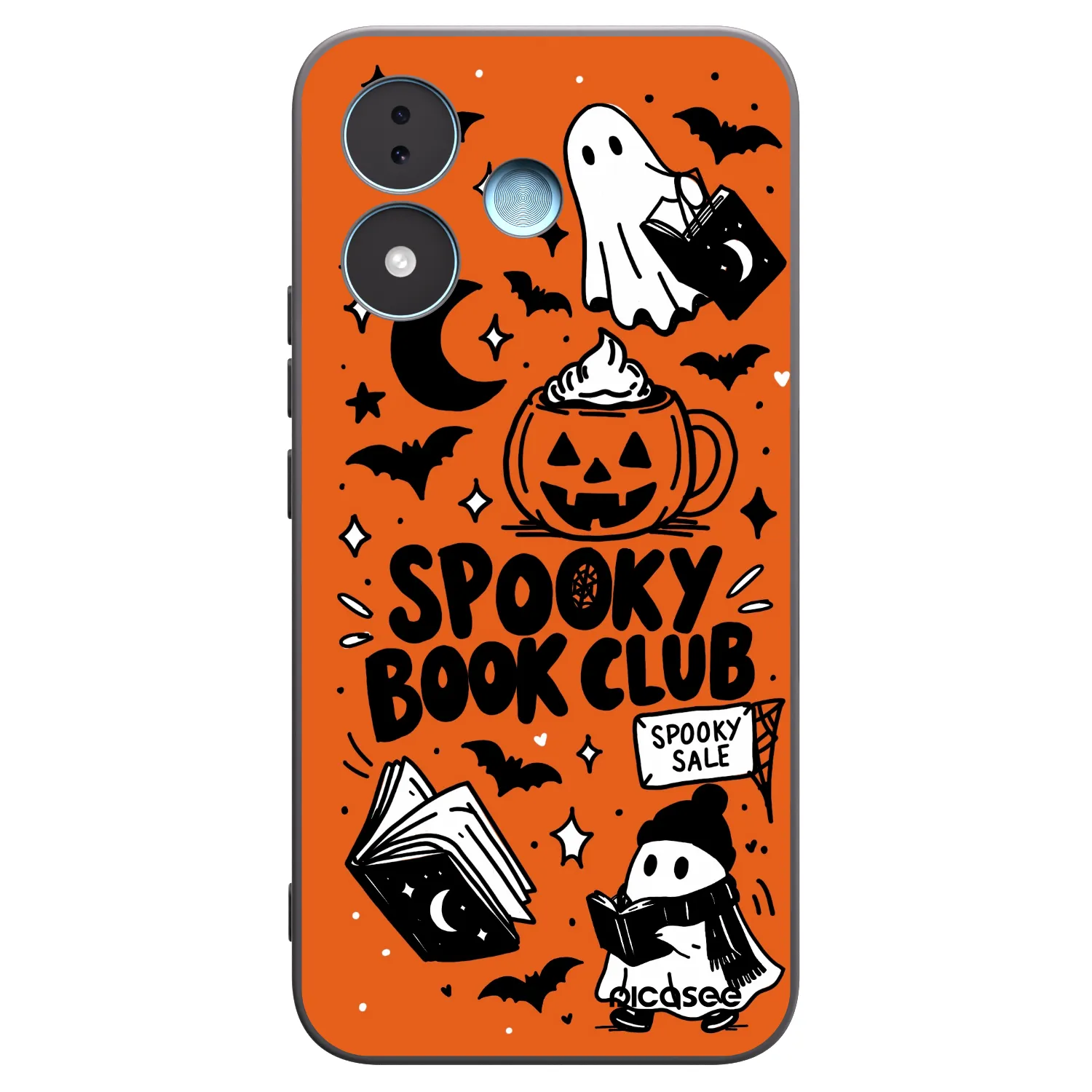 Picasee silikonový černý obal pro Xiaomi Redmi Note 17 5G - Spooky book club