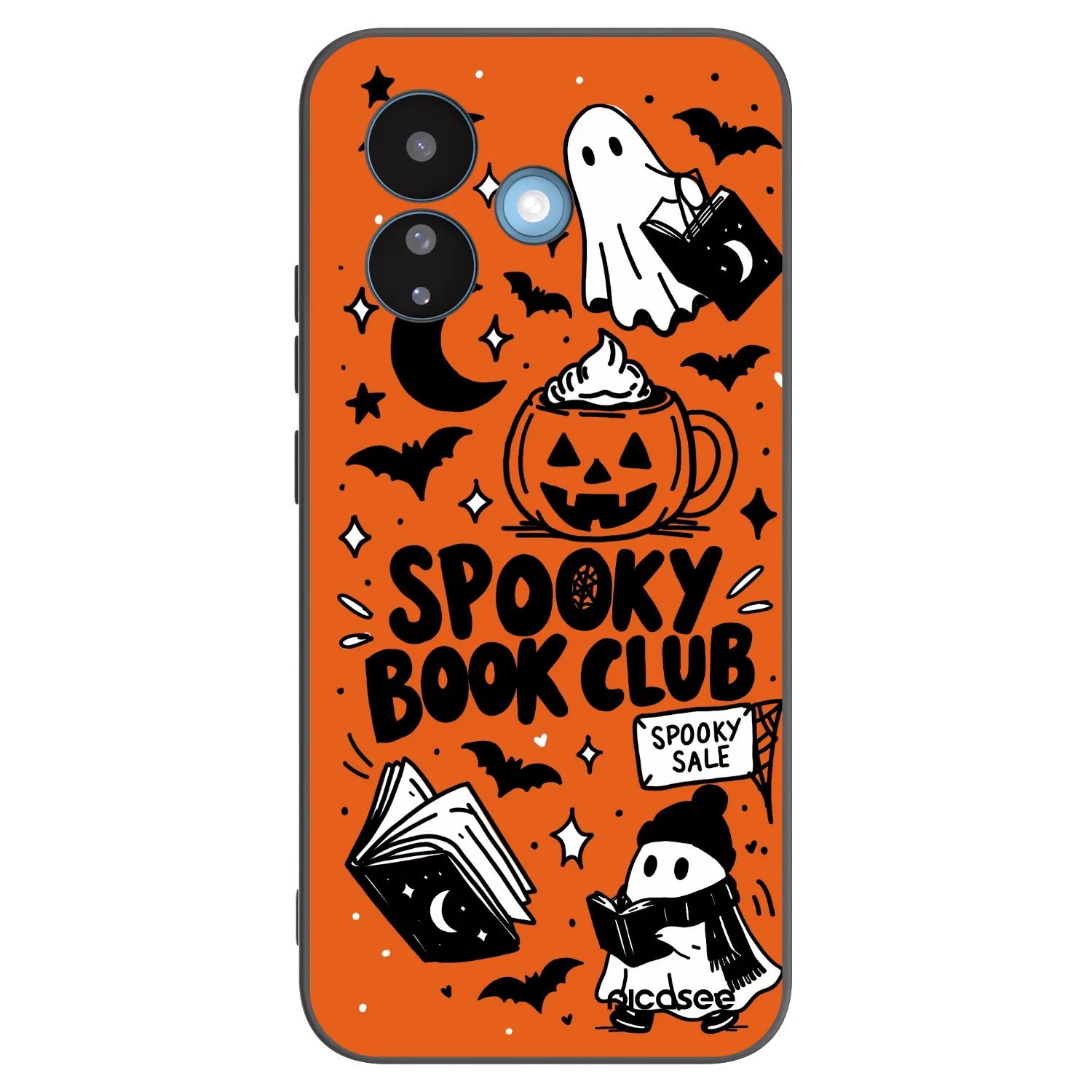 Picasee silikonový černý obal pro Xiaomi Redmi Note 17 Pro 5G - Spooky book club