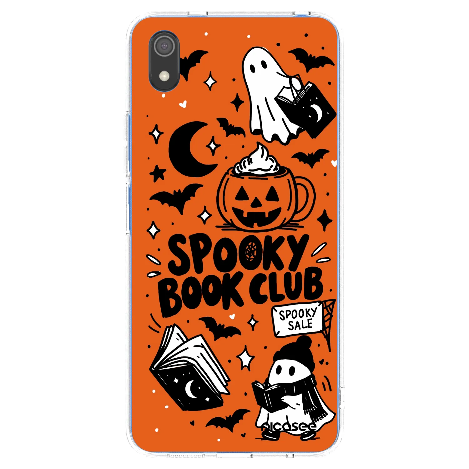 Picasee silikonový průhledný obal pro Xiaomi Redmi 7A - Spooky book club