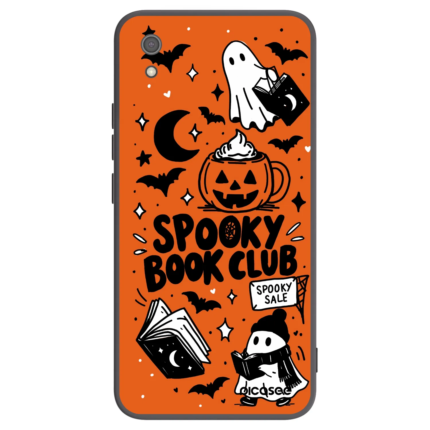 Picasee silikonový černý obal pro Xiaomi Redmi 7A - Spooky book club