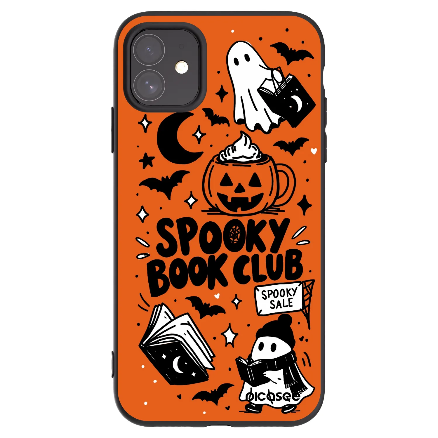Picasee silikonový černý obal pro Apple iPhone 11 - Spooky book club