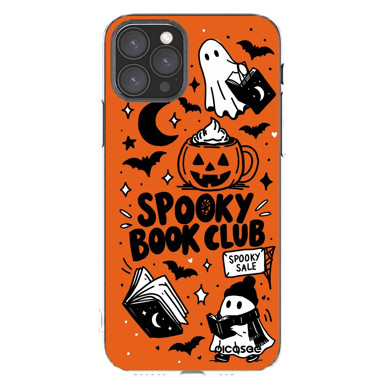 Picasee silikonový průhledný obal pro Apple iPhone 11 Pro - Spooky book club