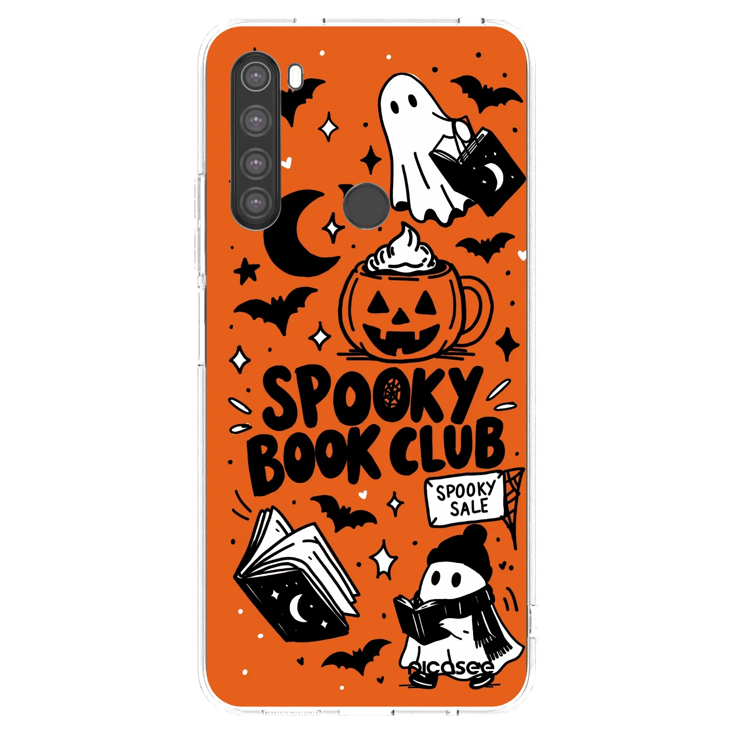 Picasee silikonový průhledný obal pro Xiaomi Redmi Note 8 - Spooky book club