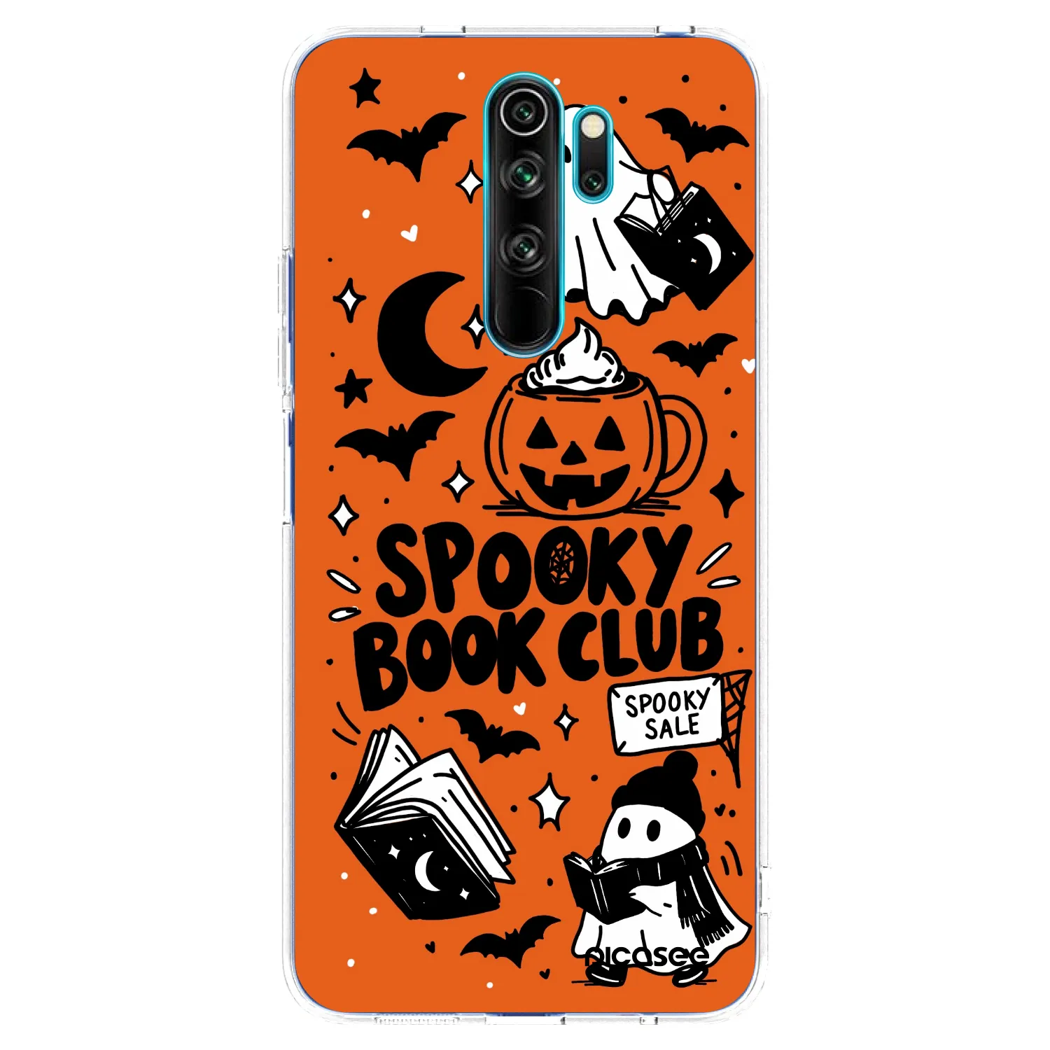 Picasee silikonový průhledný obal pro Xiaomi Redmi Note 8 Pro - Spooky book club