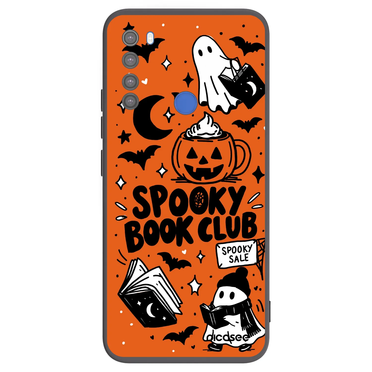 Picasee silikonový černý obal pro Xiaomi Redmi Note 8T - Spooky book club