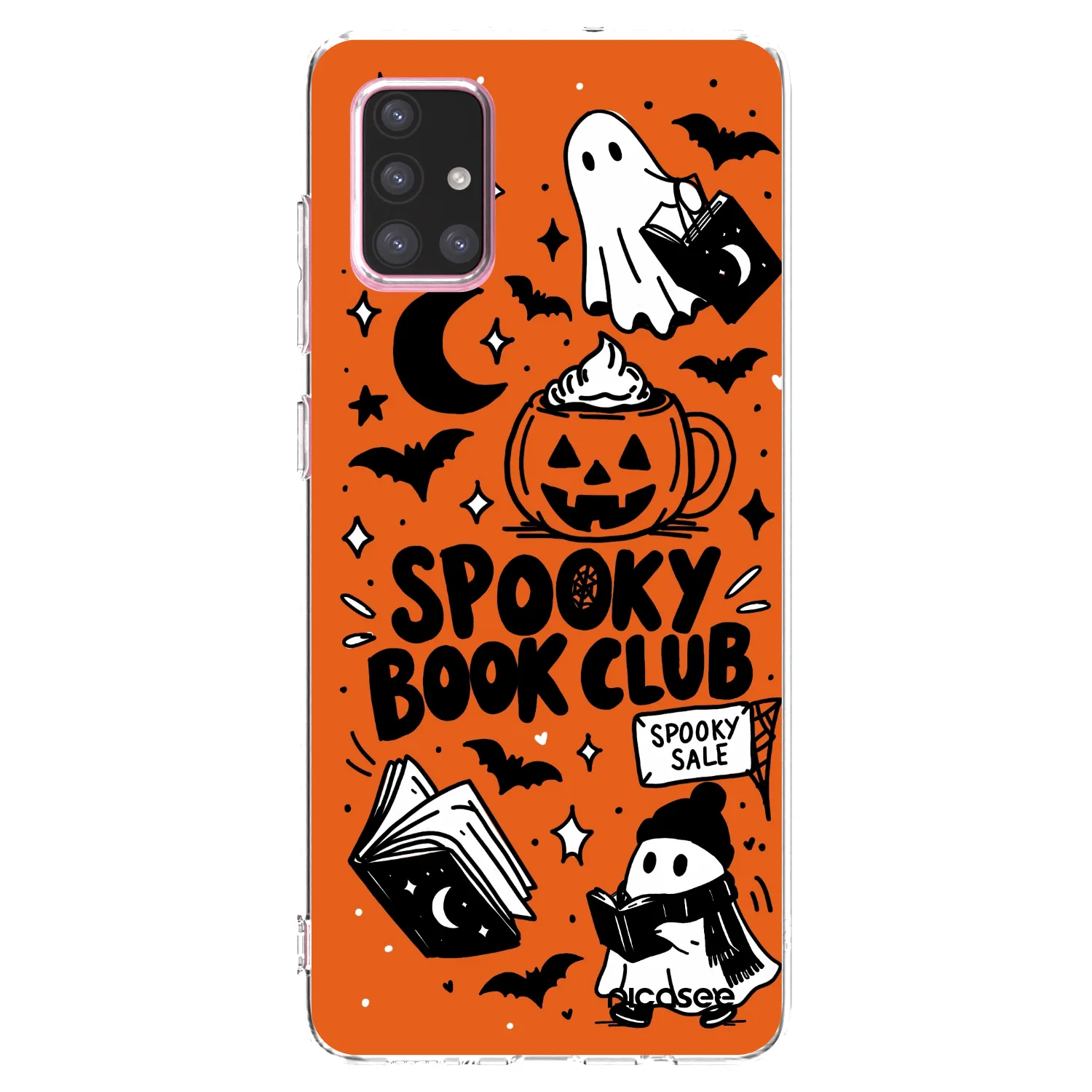 Picasee silikonový průhledný obal pro Samsung Galaxy A71 A715F - Spooky book club