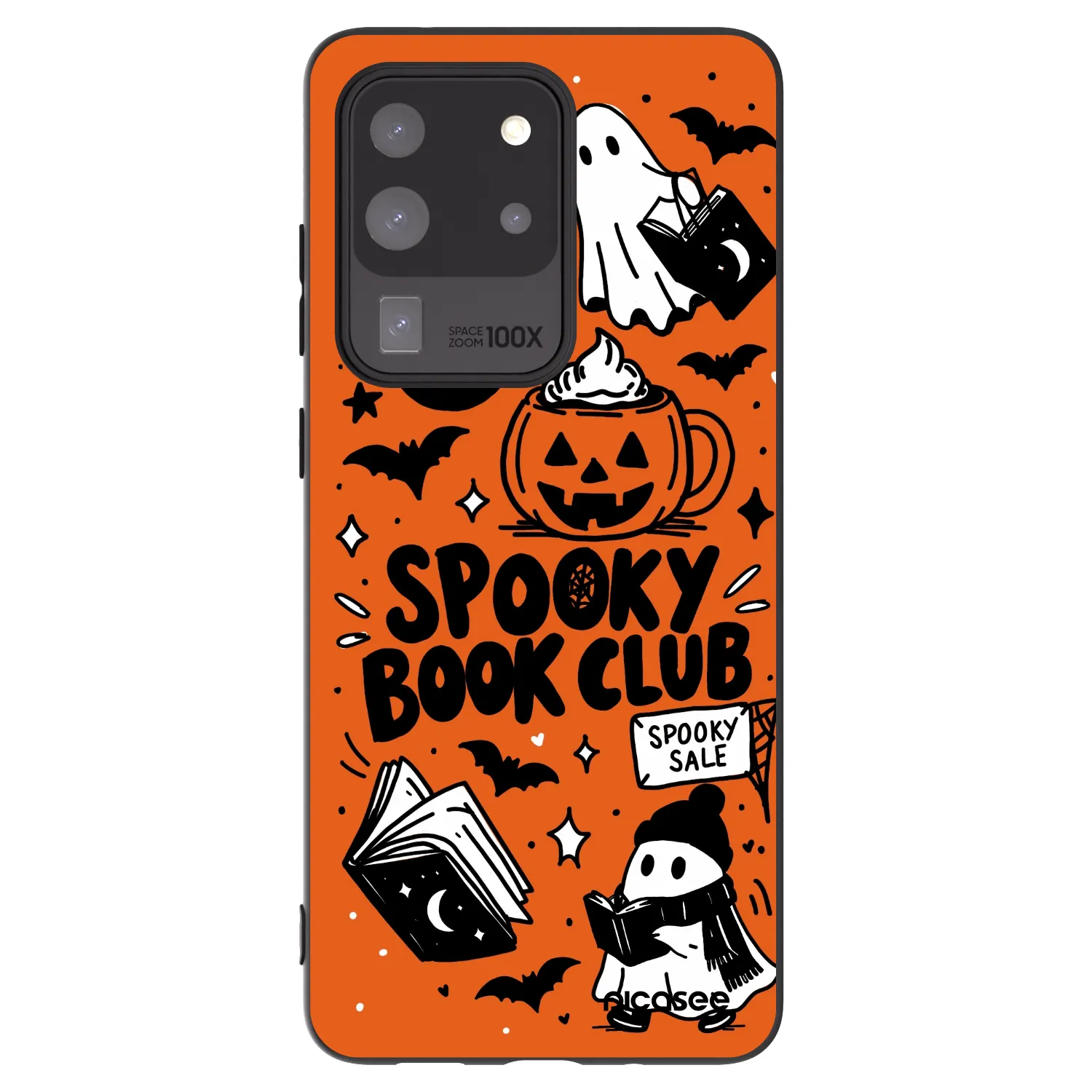 Picasee silikonový černý obal pro Samsung Galaxy S20 Ultra 5G G988F - Spooky book club