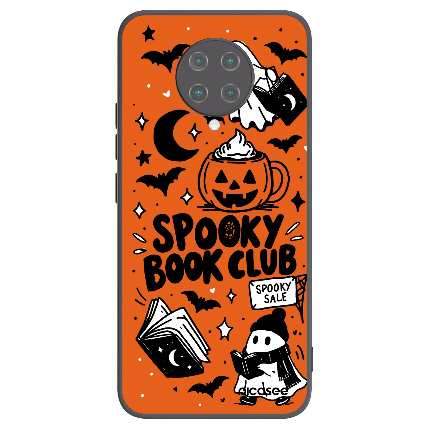 Picasee silikonový černý obal pro Xiaomi Poco F2 Pro - Spooky book club