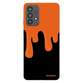 Picasee silikonový průhledný obal pro Samsung Galaxy A73 5G - Orange spooky