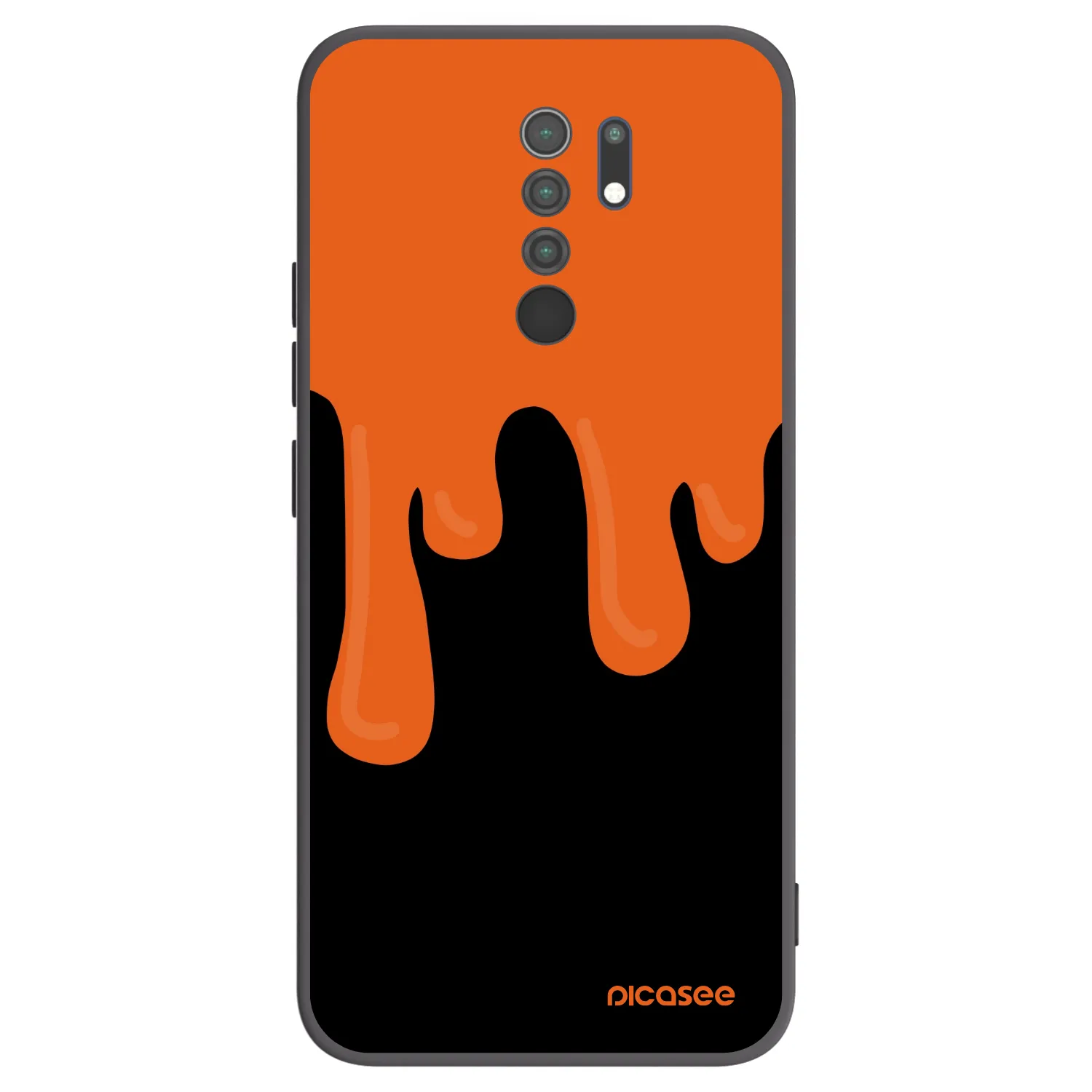 Picasee silikonový černý obal pro Xiaomi Redmi 9 - Orange spooky