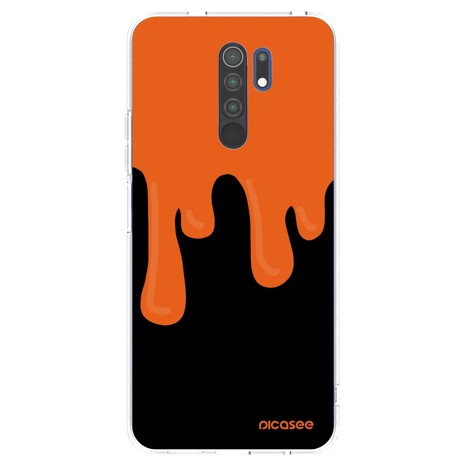 Picasee silikonový průhledný obal pro Xiaomi Redmi 9 - Orange spooky