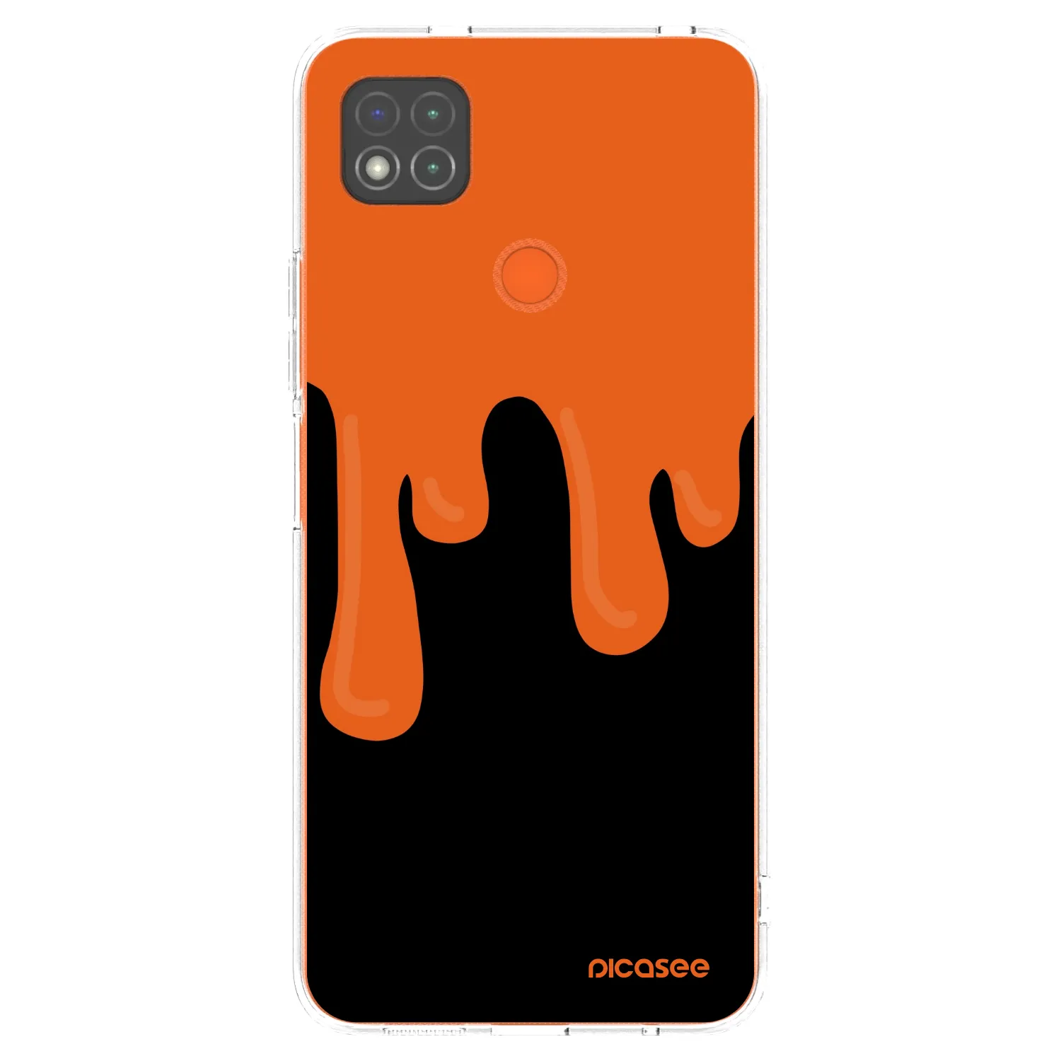 Picasee silikonový průhledný obal pro Xiaomi Redmi 9C - Orange spooky