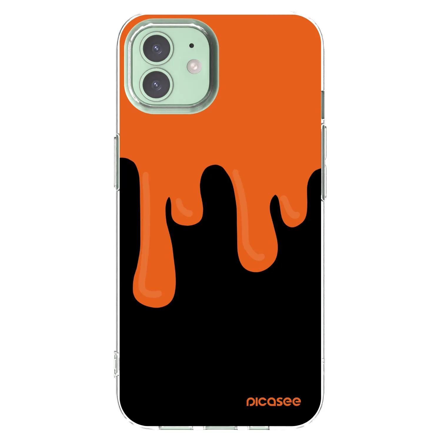 Picasee silikonový průhledný obal pro Apple iPhone 12 - Orange spooky
