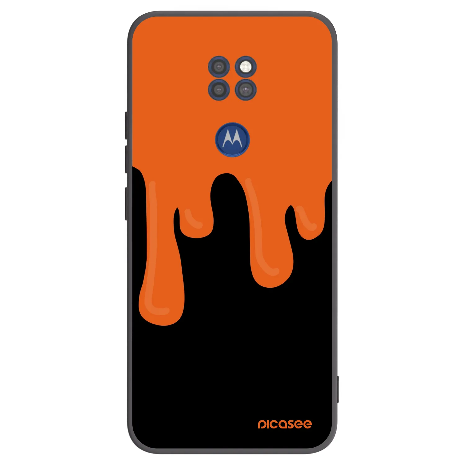 Picasee silikonový černý obal pro Motorola Moto G9 Play - Orange spooky